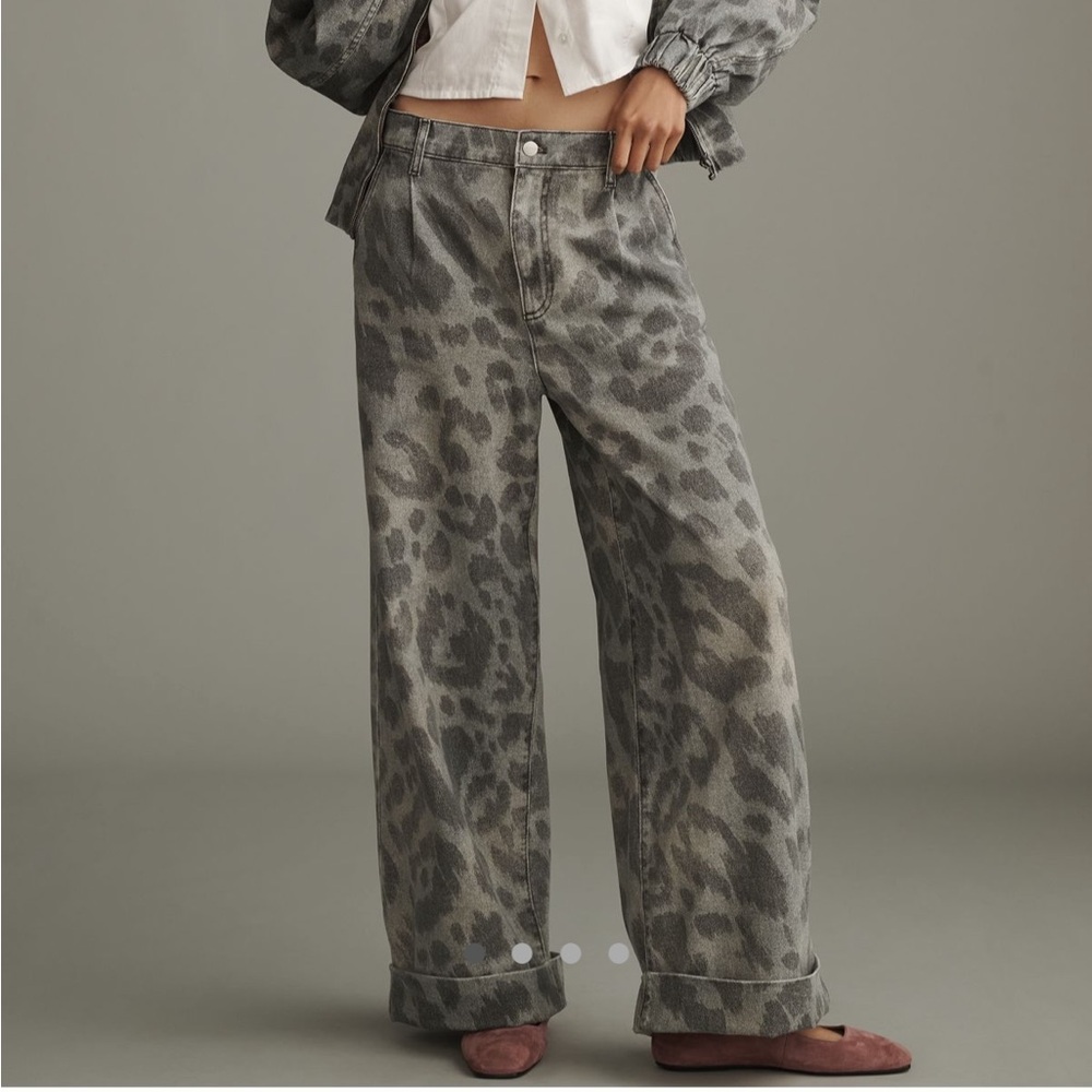 Anthropologie | NWT | Pilcro Leon Double Hem High Rise Wide Leg Cuffed Jeans